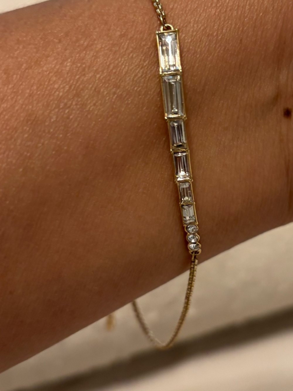 Gold Bar Vince Camino. Crystal Bracelet - Women Jewelry